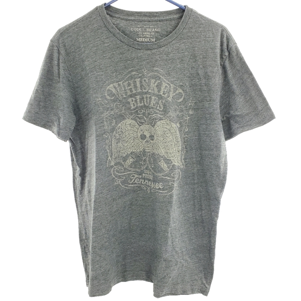 Lucky Brand gray whiskey skull graphic t-shirt Medium